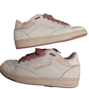 Reebok Club C Blush Pink Suede Upper Y2K Skateboard Sneakers Sz.7